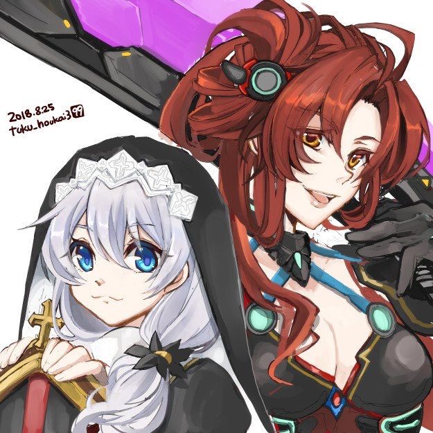 theresa apocalypse and murata himeko (honkai and 1 more)