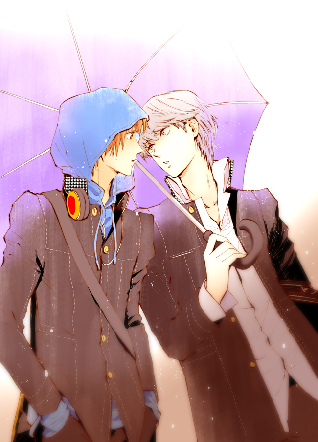narukami yu and hanamura yousuke (persona and 1 more) drawn by tak_(karasuki)