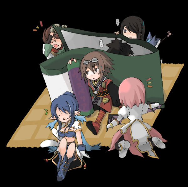 yuri lowell, estellise sidos heurassein, rita mordio, judith, raven, and 2 more (tales of and 1 more) drawn by miyuki_non