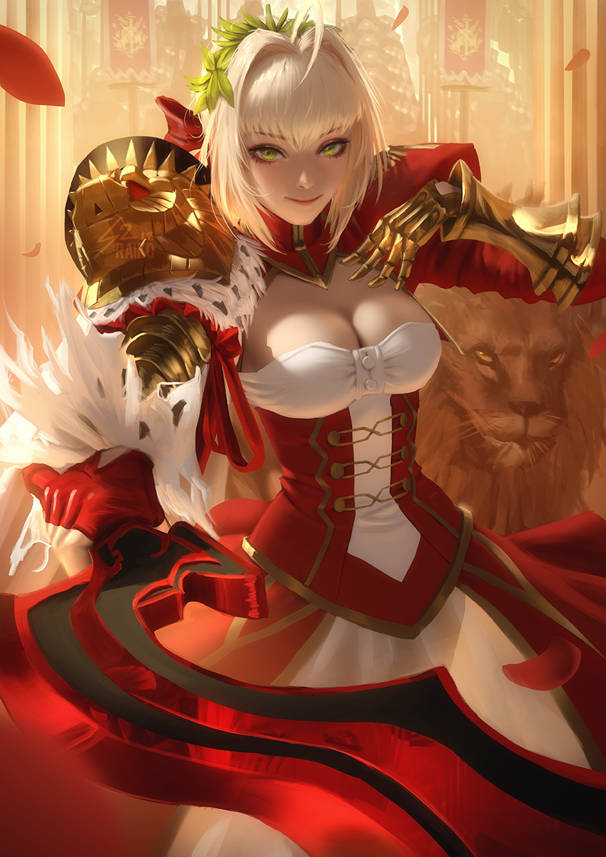 nero claudius (fate and 2 more) drawn by raikoart