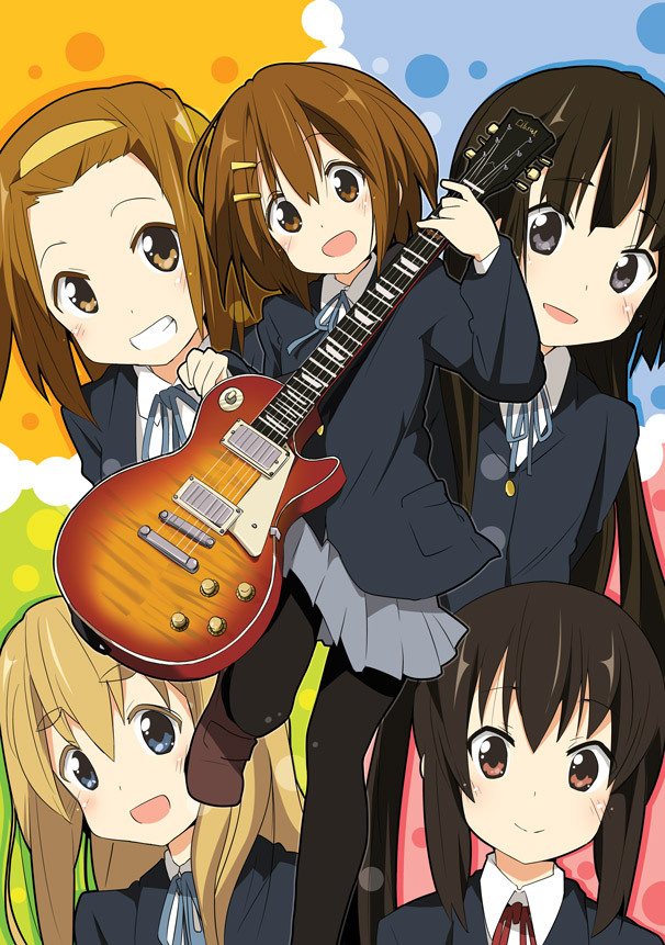 akiyama mio, nakano azusa, hirasawa yui, tainaka ritsu, and kotobuki tsumugi (k-on!) drawn by ixy