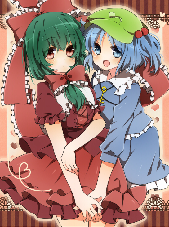 kawashiro nitori and kagiyama hina (touhou) drawn by ichimonme_(ichi)