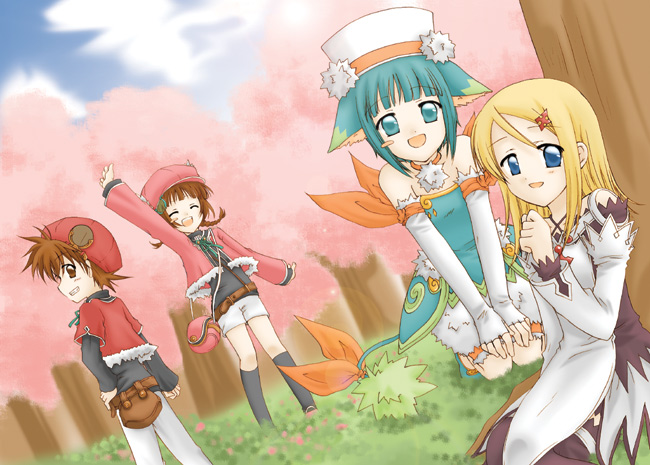rifmonica, rufeel, ritchburn, and murno (summon night and 1 more) drawn by sakura_mio_(vent)