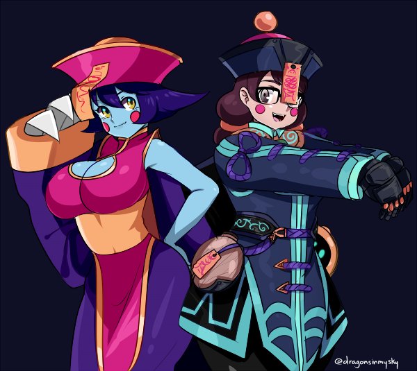 mei, hsien-ko, snowball, and jiangshi mei (overwatch and 2 more) drawn by d-ryuu