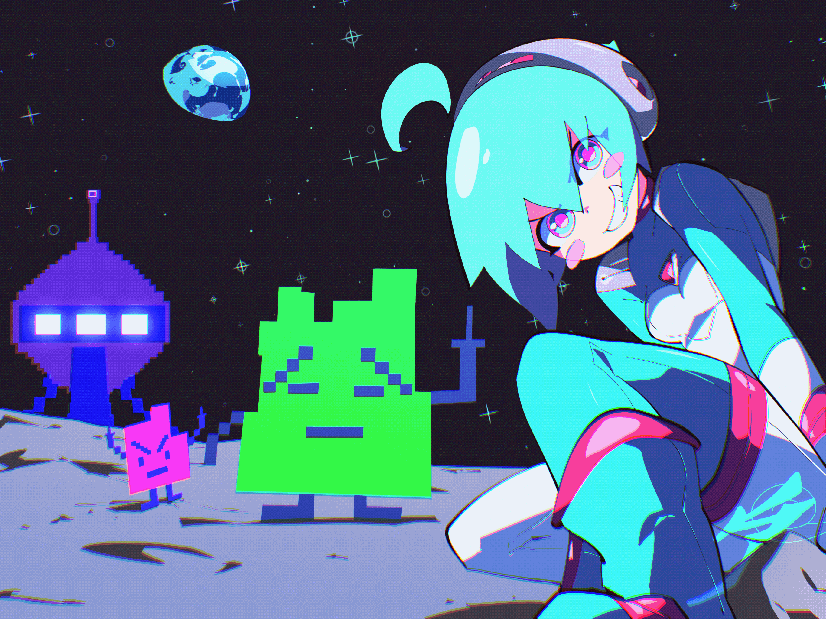 space girl, err, and ignignokt (original and 1 more) drawn by aetherion