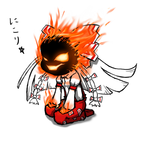 fujiwara no mokou and dormammu (touhou and 1 more) drawn by o_imotarou