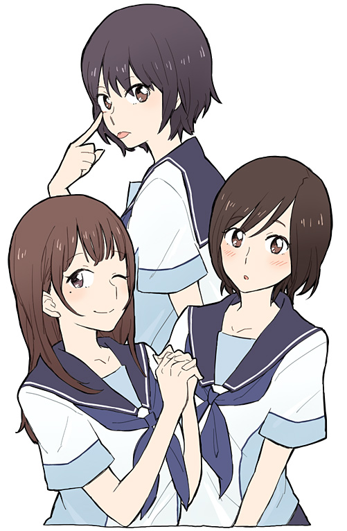 anegasaki nene, kobayakawa rinko, and takane manaka (love plus) drawn by pe88y_(yu_tsugirls)