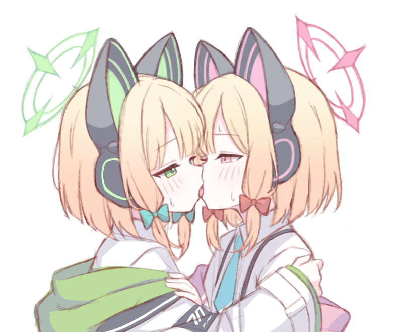 momoi and midori (blue archive) drawn by code_3dr