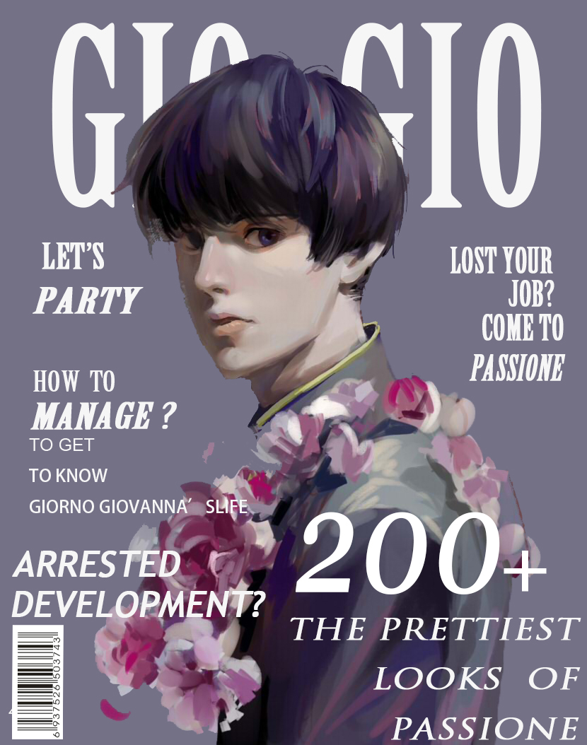 giorno giovanna and haruno shiobana (jojo no kimyou na bouken and 1 more) drawn by agentj