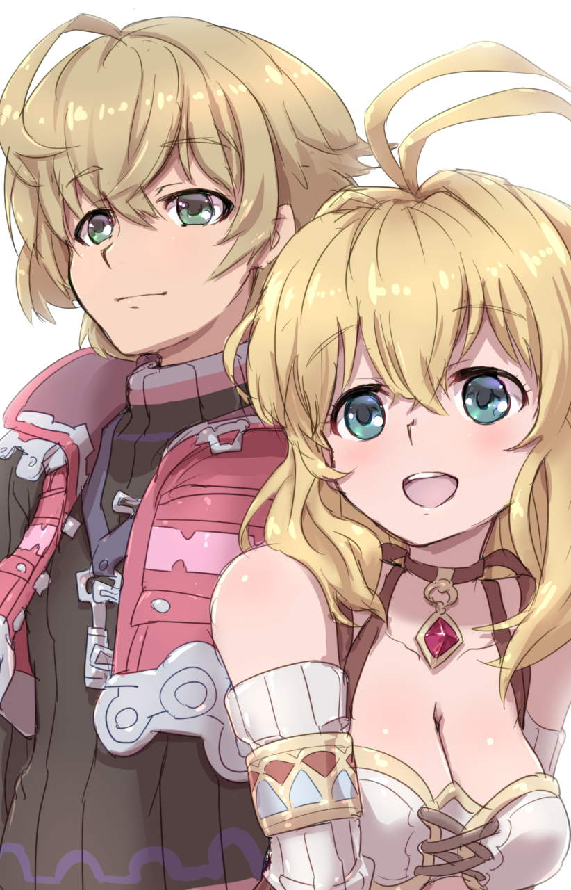 shulk and fiora (xenoblade chronicles and 2 more) drawn by tavn