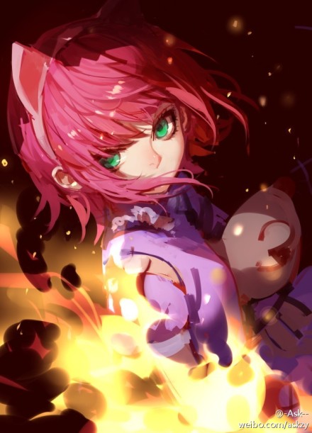 annie and tibbers (league of legends) drawn by ask_(askzy)