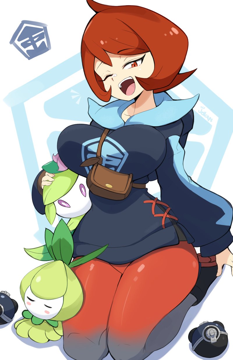arezu, petilil, and hisuian lilligant (pokemon and 1 more) drawn by jellcaps
