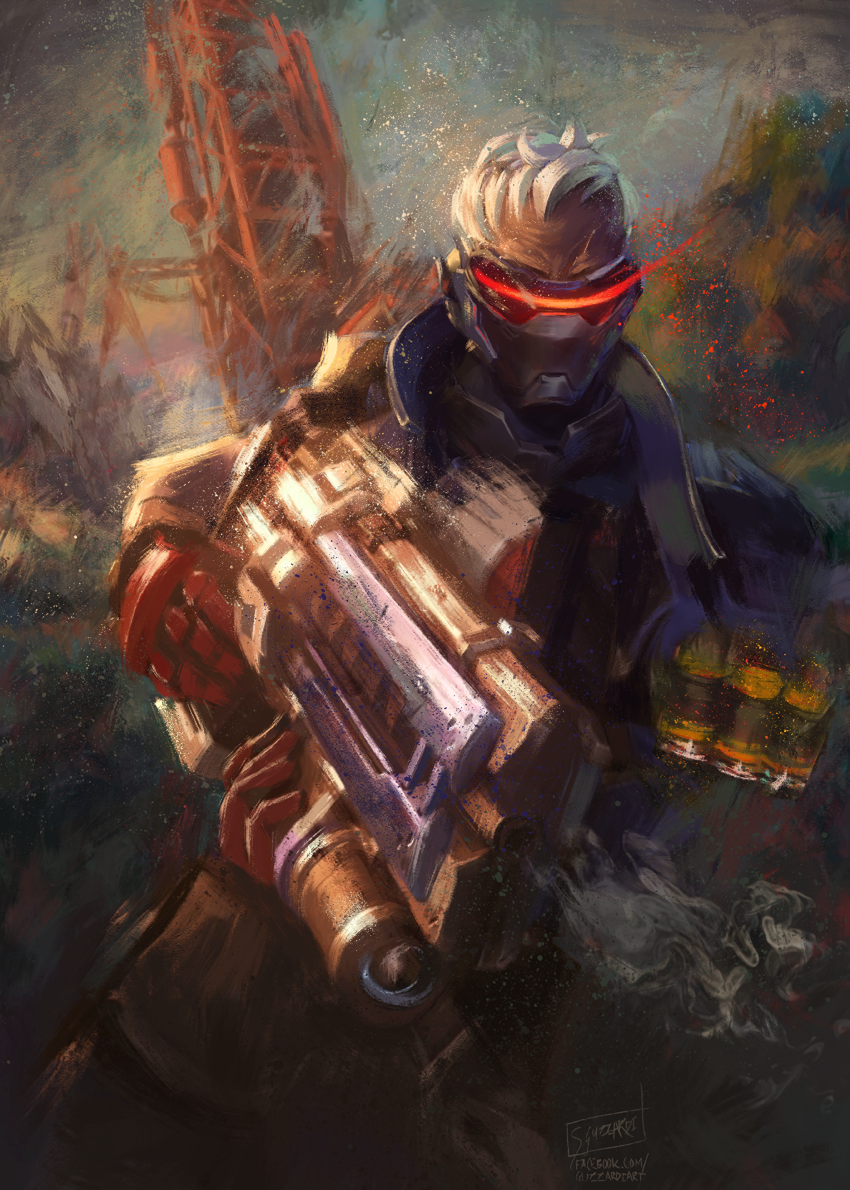 soldier: 76 (overwatch and 1 more) drawn by guzzardi