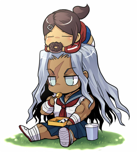 asahina aoi and ogami sakura (danganronpa and 1 more) drawn by watarizora_tsubamemaru