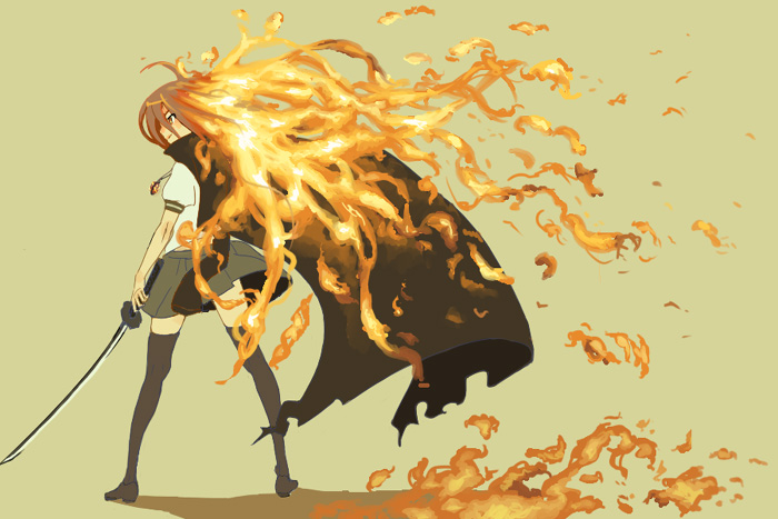 shana and alastor (shakugan no shana) drawn by purimari
