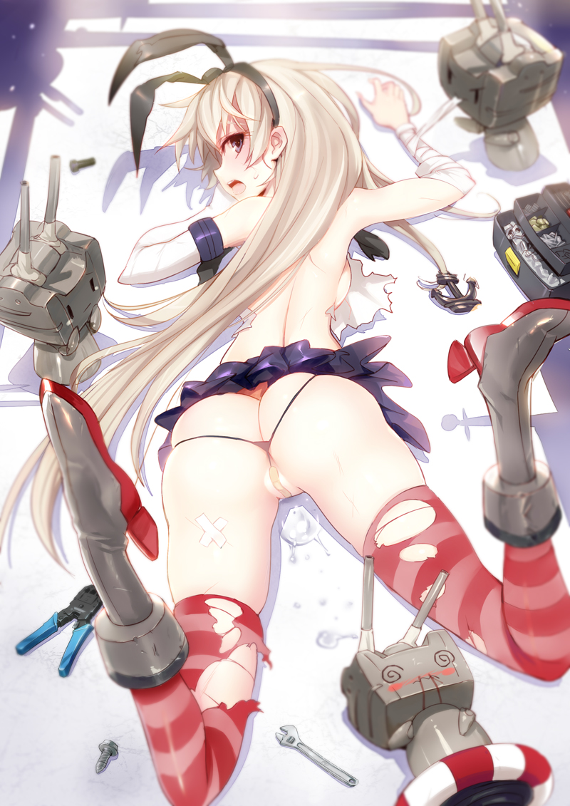 shimakaze and rensouhou-chan (kantai collection) drawn by clare_(543)
