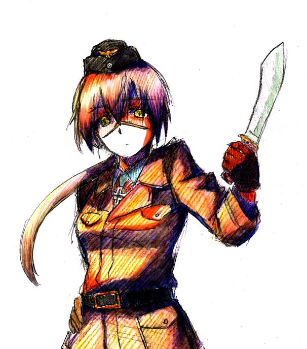 hanna rudel (world witches series and 1 more) drawn by shiratama_(hockey)