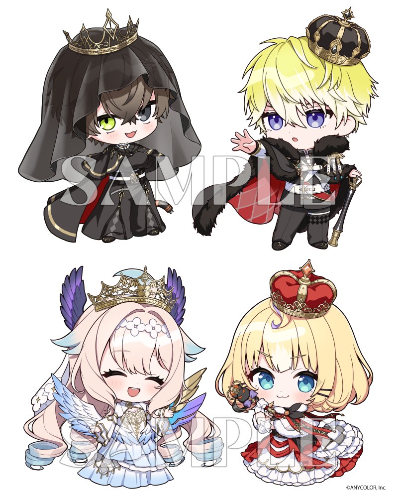 millie parfait, reimu endou, sonny brisko, and alban knox (nijisanji and 1 more) drawn by yamabukiiro