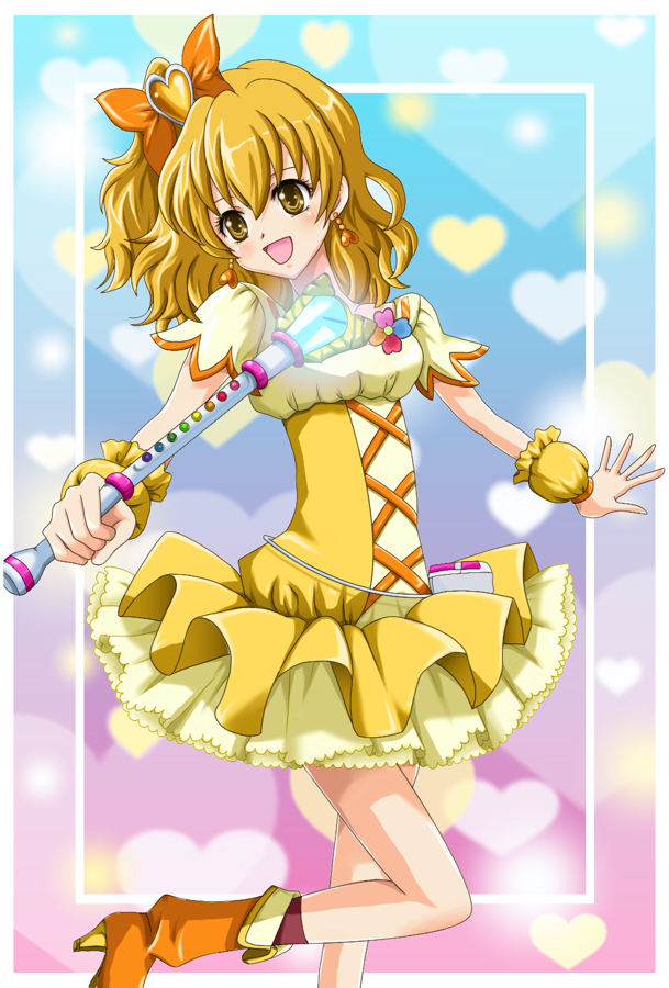 yamabuki inori and cure pine (precure and 1 more) drawn by nuridoa3