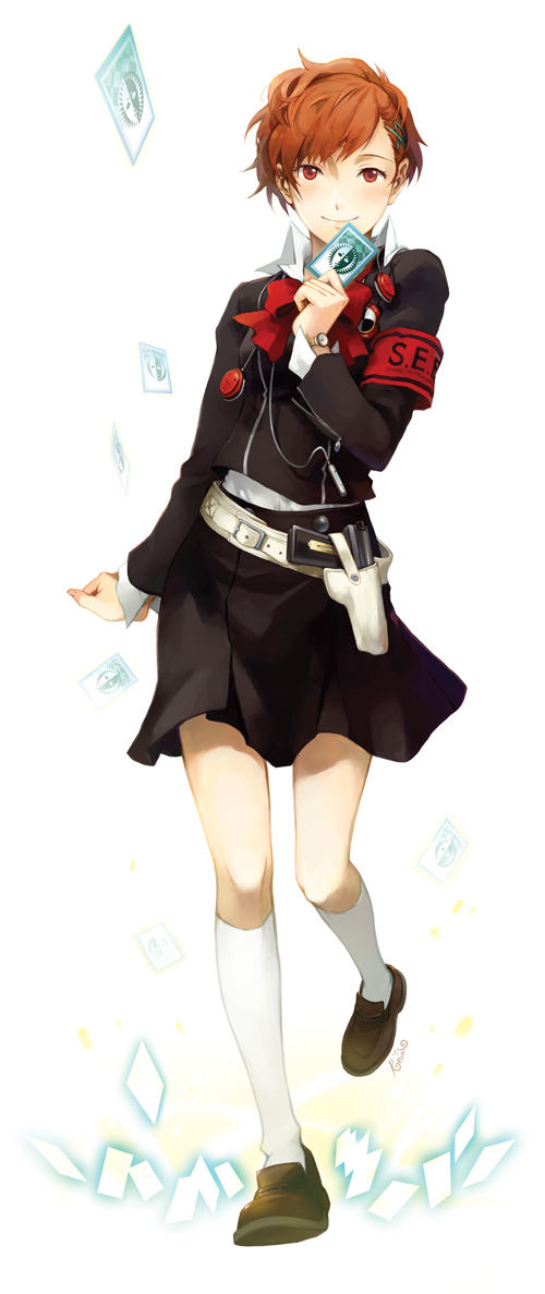 shiomi kotone (persona and 2 more) drawn by runia