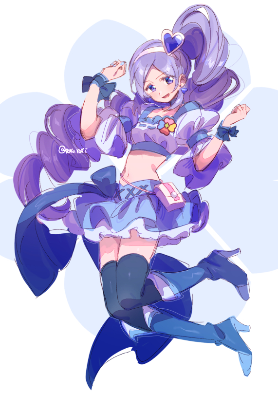 aono miki and cure berry (precure and 1 more) drawn by serizawa_serizane