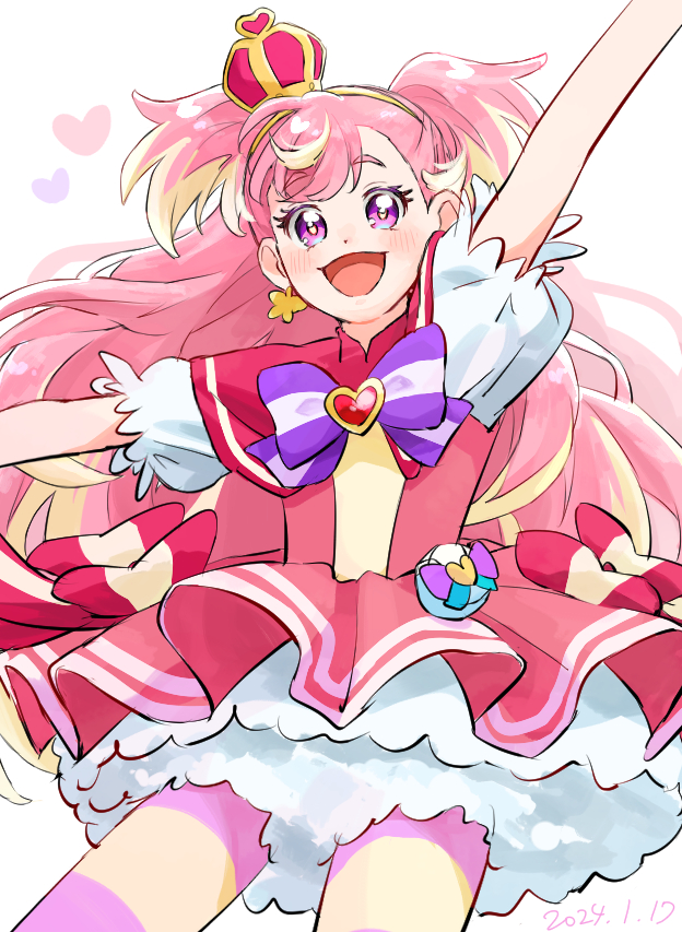 inukai komugi and cure wonderful (precure and 1 more) drawn by akisuteno_(akisuteno49)
