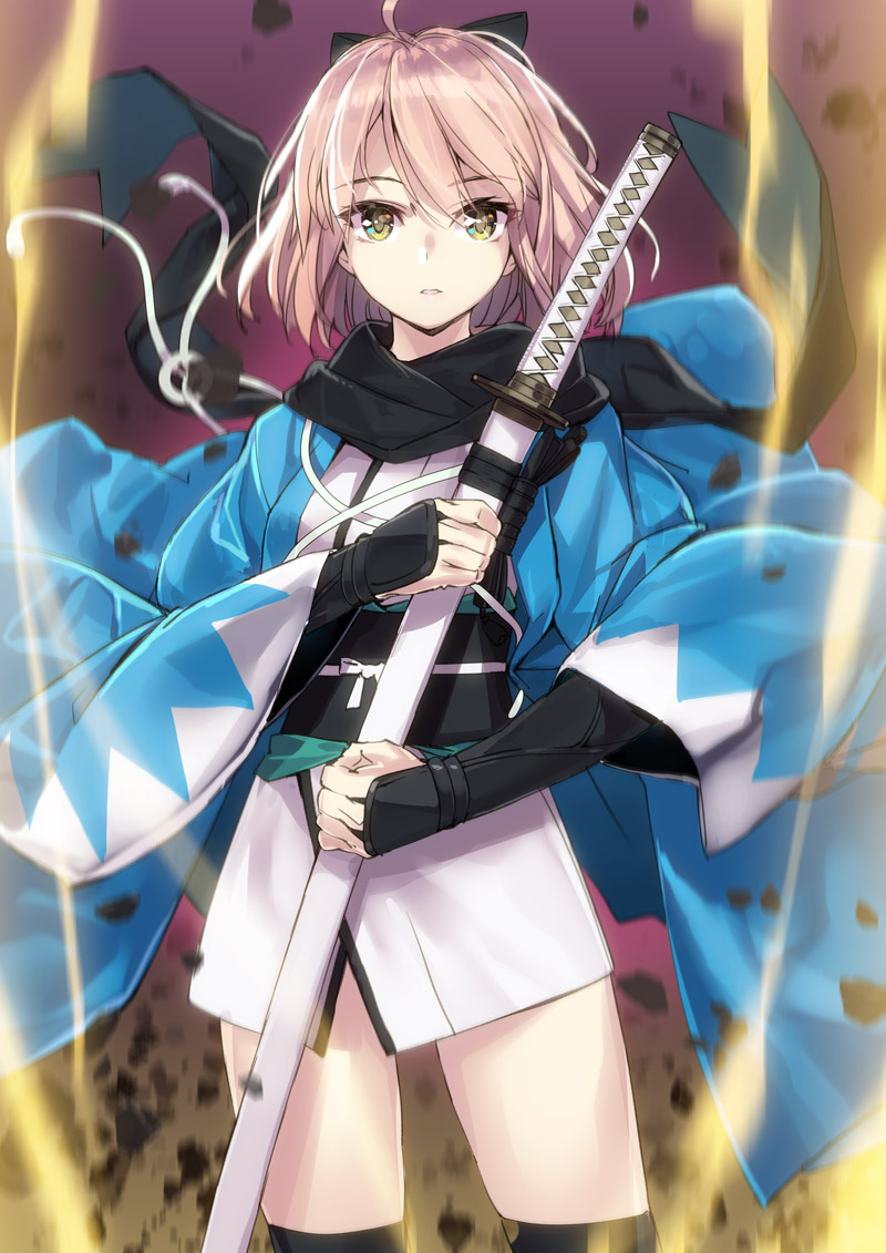 okita souji (fate and 1 more) drawn by yahako
