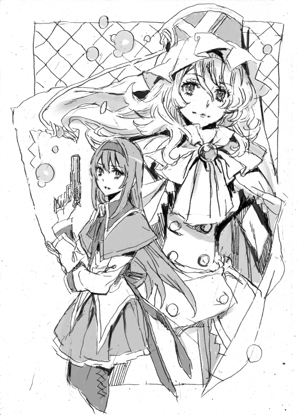 akemi homura and mikuni oriko (mahou shoujo madoka magica and 1 more) drawn by nobita_(makoto7060355)