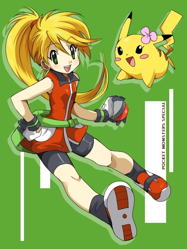 pikachu, may, yellow, and chuchu (pokemon and 1 more) drawn by ageha