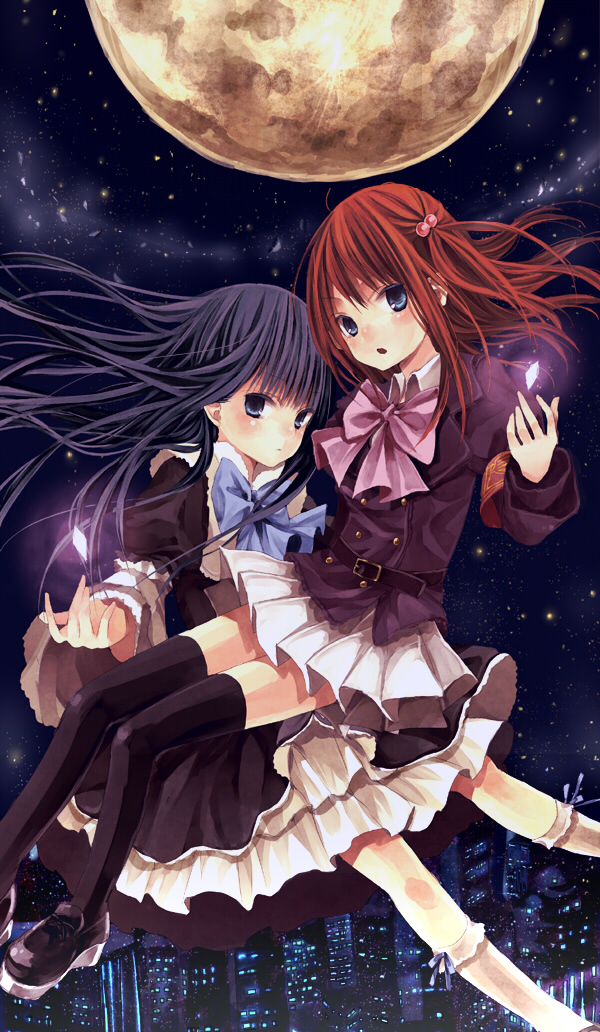 ushiromiya ange and frederica bernkastel (umineko no naku koro ni) drawn by ringo_komachi
