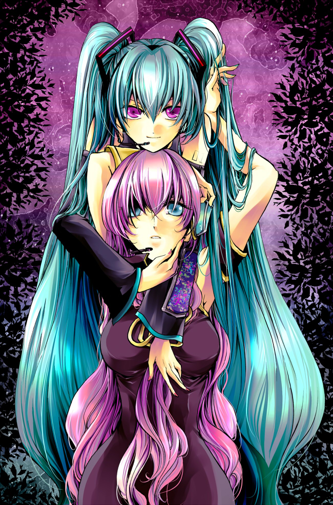 hatsune miku and megurine luka (vocaloid) drawn by nekoritatsuki