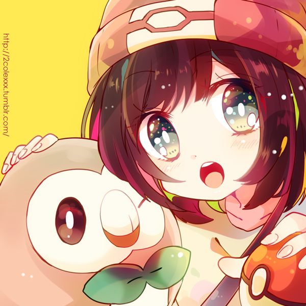 selene and rowlet (pokemon and 1 more) drawn by 2colexxx