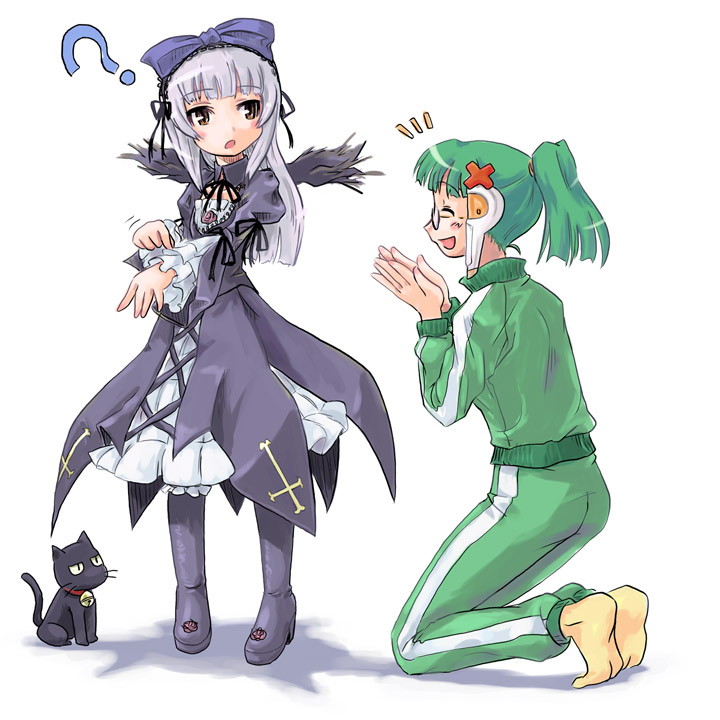 suigintou, 3.1-tan, homeko, and dos cat (rozen maiden and 1 more) drawn by ugai_yuichi