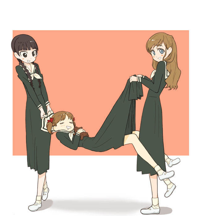 fukuzawa yumi, toudou shimako, and shimazu yoshino (maria-sama ga miteru) drawn by nse