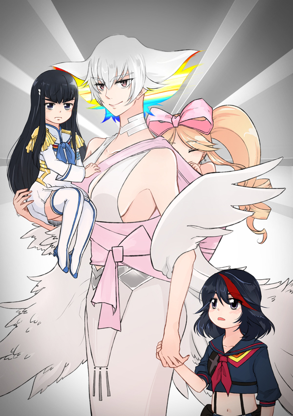 matoi ryuuko, senketsu, kiryuuin satsuki, junketsu, harime nui, and 1 more (kill la kill) drawn by u_gyu