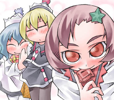 lunasa prismriver, merlin prismriver, and lyrica prismriver (touhou) drawn by nyagakiya