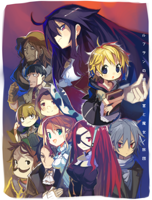 dronia, luca, and youro rekitei (refrain no chika meikyuu to majo no ryodan) drawn by kokaki_mumose
