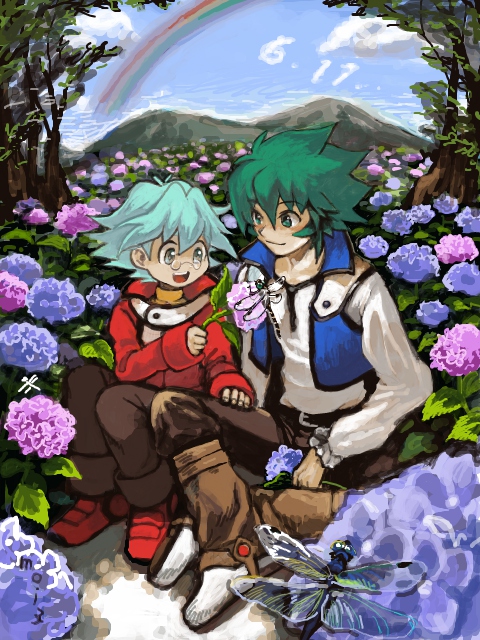 johan andersen and marufuji sho (yu-gi-oh! and 1 more) drawn by moiko