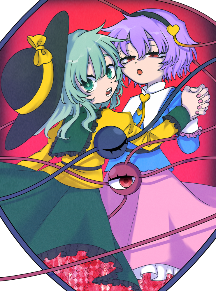 komeiji koishi and komeiji satori (touhou) drawn by safe3133