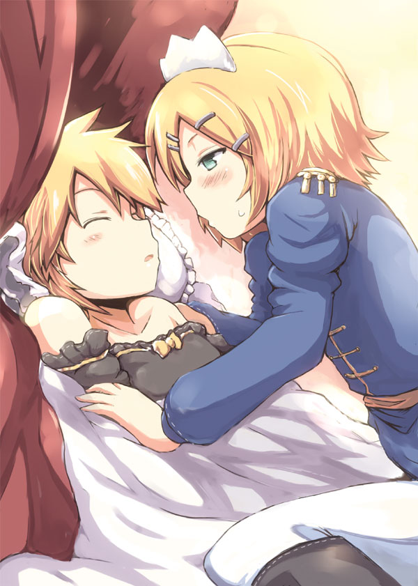kagamine rin and kagamine len (vocaloid) drawn by lockheart