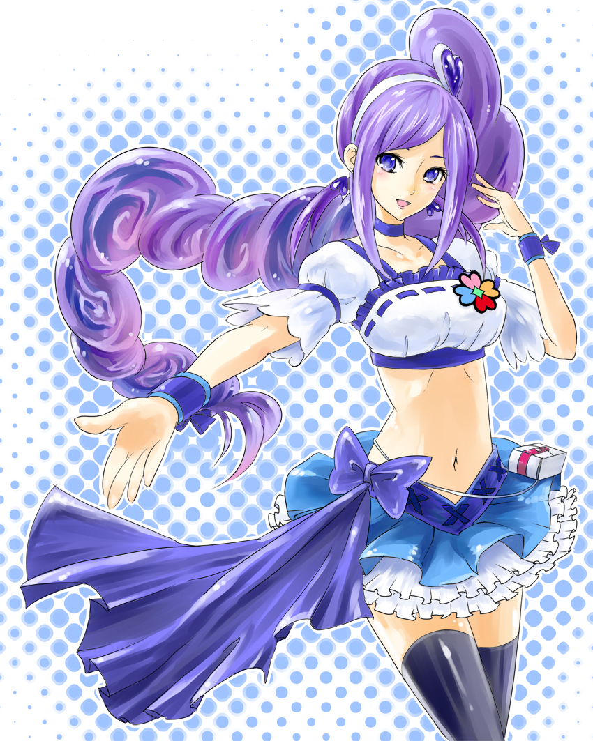 aono miki and cure berry (precure and 1 more) drawn by owarine_miku