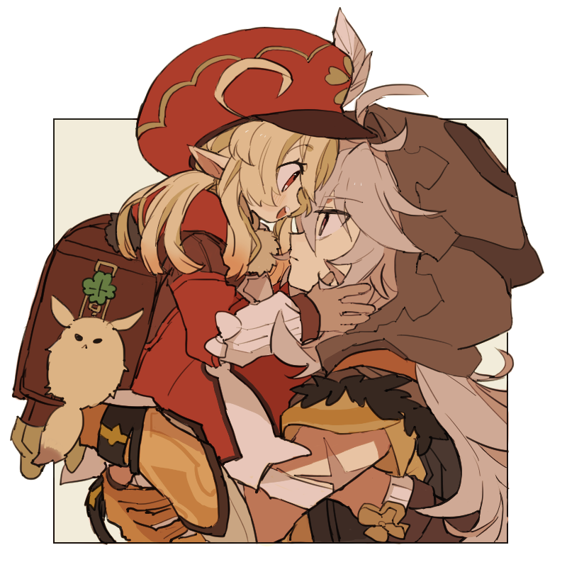 klee, dodoco, and razor (genshin impact) drawn by iwashi_(iwashi008)