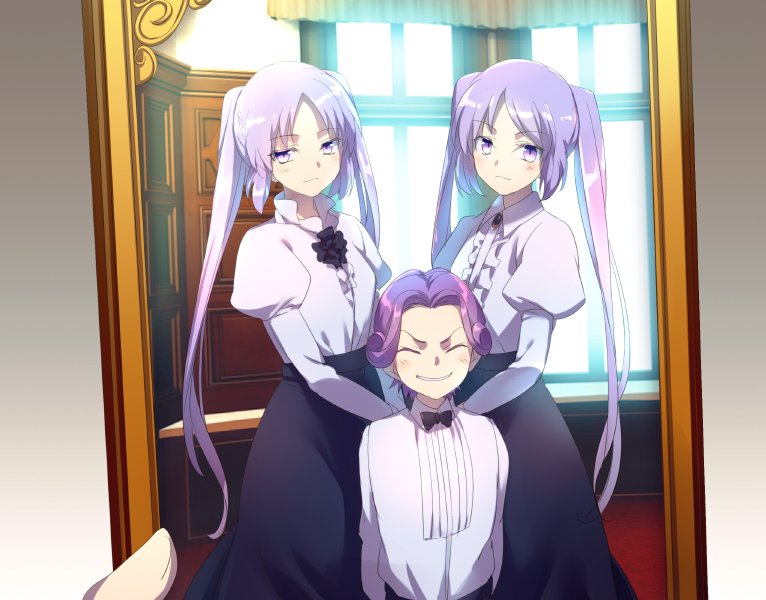 euryale, stheno, mephistopheles, and asakawa yuu (fate and 1 more) drawn by echo_(circa)
