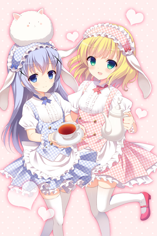 kafuu chino, kirima syaro, and tippy (gochuumon wa usagi desu ka?) drawn by chitosezaka_suzu
