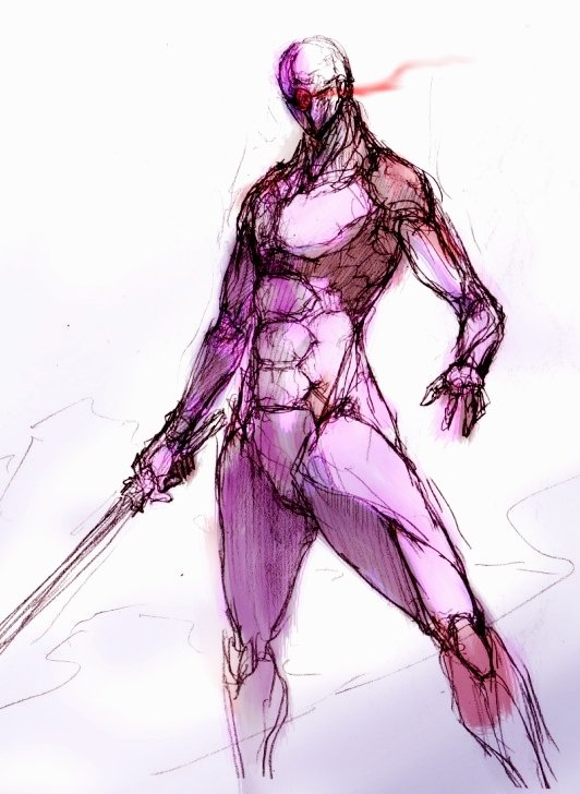 gray fox and cyborg ninja (metal gear and 1 more) drawn by a_o