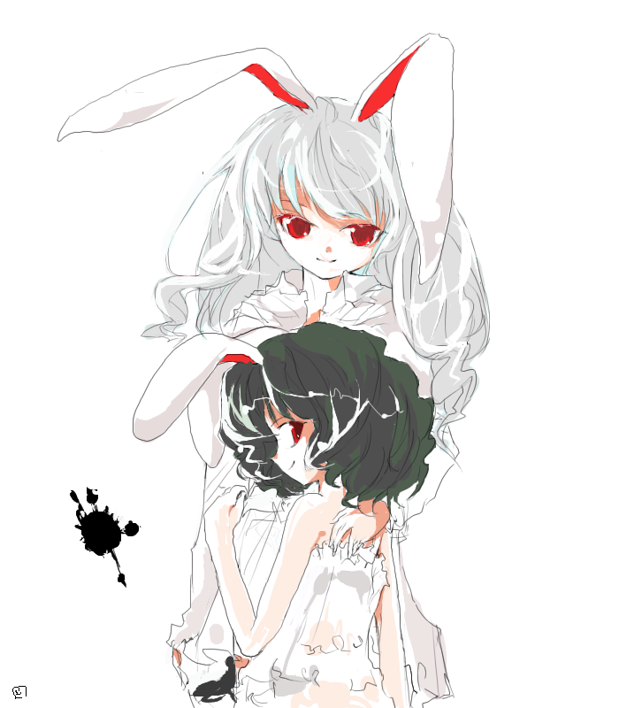 reisen udongein inaba and inaba tewi (touhou) drawn by shunsei_(muratou)