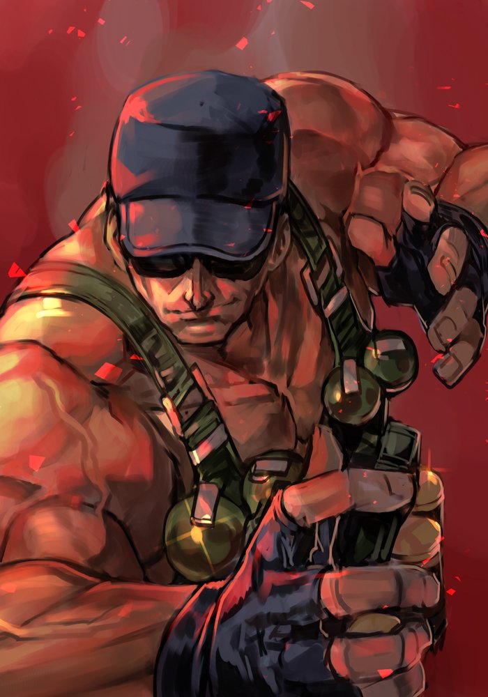 clark still (the king of fighters and 1 more) drawn by hungry_clicker