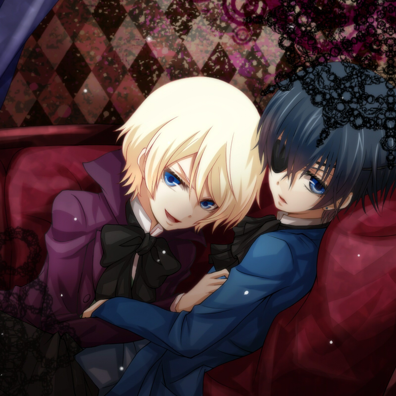 ciel phantomhive and alois trancy (kuroshitsuji) drawn by reshika