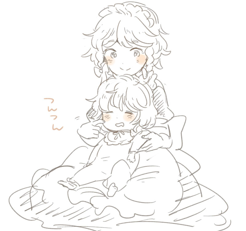 kirisame marisa and izayoi sakuya (touhou) drawn by meeko