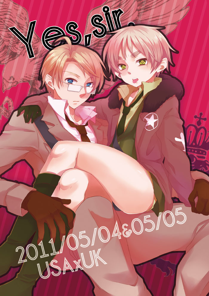 america and united kingdom (axis powers hetalia) drawn by epuko